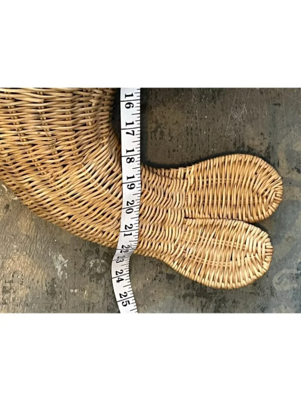 Large Vintage Wicker Whale Fish Basket Hollywood Regency Coastal Decor Hamper